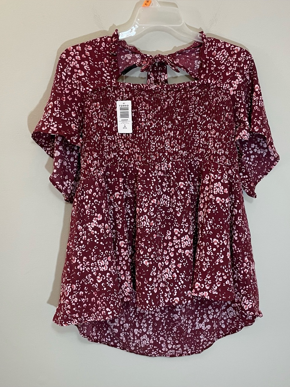 NWT Back Bow Flutter Top Torrid 3X
